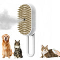 Cepillo 3 en 1 para Perros y Gatos con Spray, Masaje y Eliminación de Pelo, Plegable y Rotatorio para Baño y Grooming