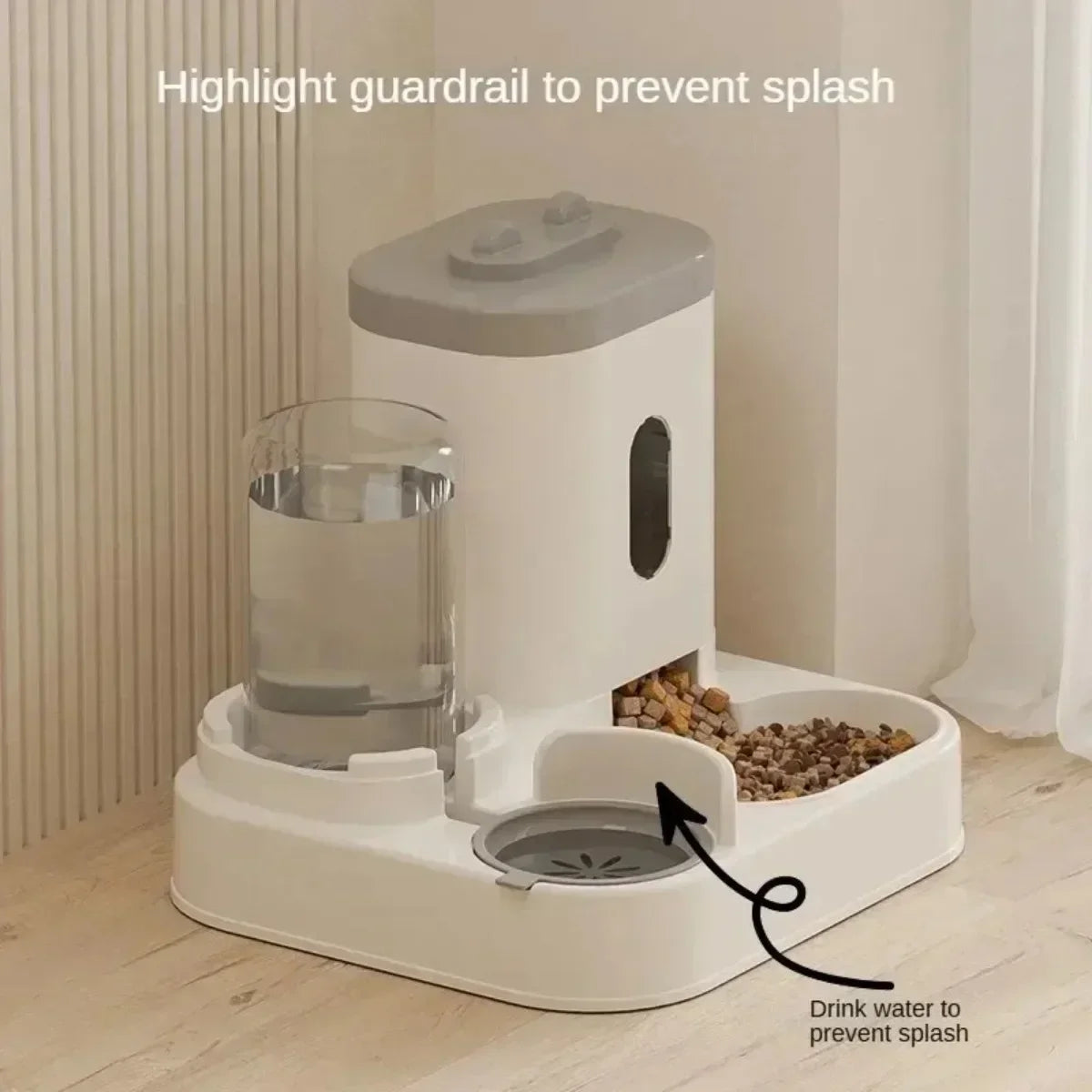 Comedero Automático Inteligente para Perros y Gatos: Dispensador de Comida de Gran Capacidad con Fuente de Agua Integrada, Ideal para Cachorros y Mascotas de Todos los Tamaños, Fácil de Usar y Mantener una Alimentación Sa