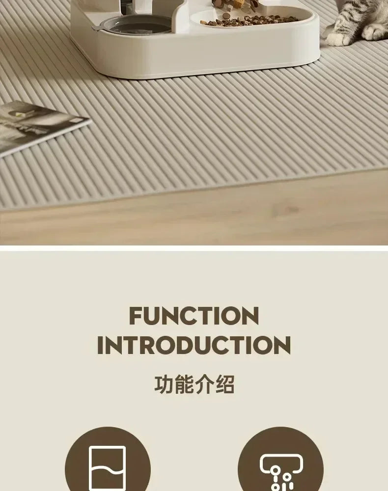 Comedero Automático Inteligente para Perros y Gatos: Dispensador de Comida de Gran Capacidad con Fuente de Agua Integrada, Ideal para Cachorros y Mascotas de Todos los Tamaños, Fácil de Usar y Mantener una Alimentación Sa